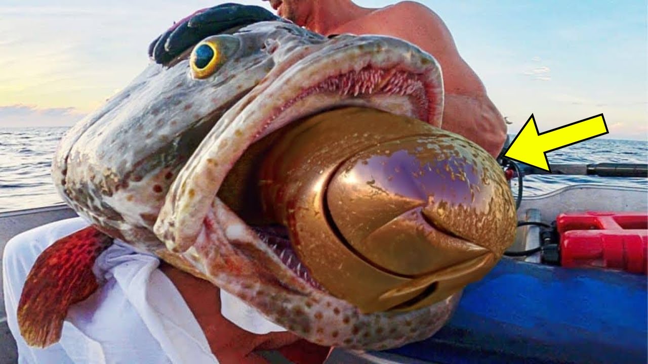 Fisherman Catches Large Fish, Then He Sees What It Holds In Its Mouth